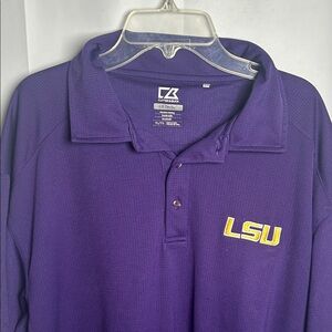 Cutter & Buck Purple LSU Embroidered Polo